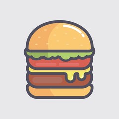Burger vector illustration