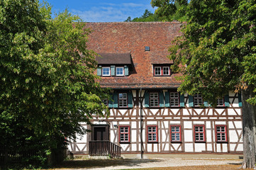 Fototapeta na wymiar historic building in monastery yard of Blaubeuren, Germany