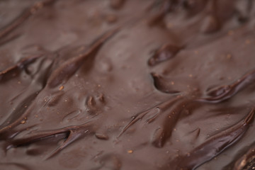 Closeup homemade dark chocolate