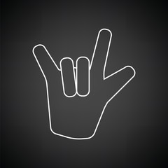 Obraz premium Rock hand icon