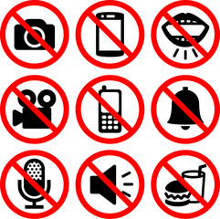 禁止事項のアイコンセット