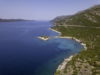 Aerial Beautiful Landscape and Sea in Croatia