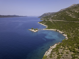 Aerial Beautiful Landscape and Sea in Croatia