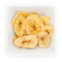 Bananen getrocknet Trockenobst in Schale