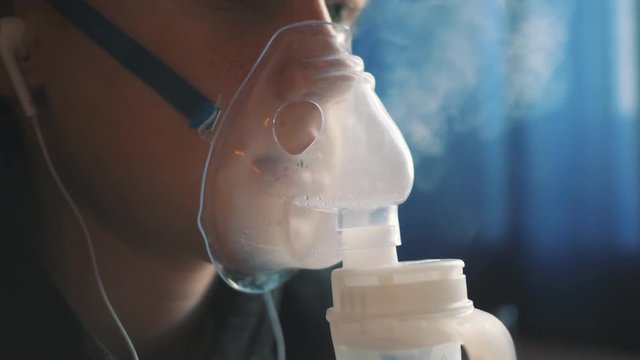 the boy himself makes inhalations