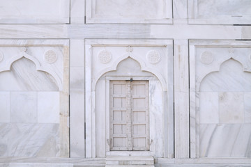 White Closed Door in Taj Mahal, Agra, Uttar Pradesh, India