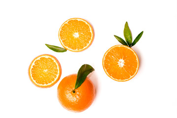 Orange fruit. Fresh isolated citrus