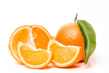 Orange fruit. Fresh isolated citrus
