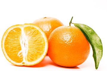 Orange fruit. Fresh isolated citrus