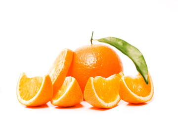 Orange fruit. Fresh isolated citrus