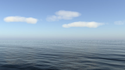 Beautiful sea and clouds sky