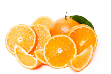 Orange fruit. Fresh isolated citrus