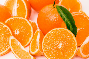 Orange fruit. Fresh isolated citrus