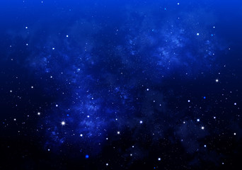 deep space, abstract blue background