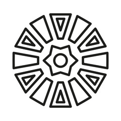 Simple Mandala Shape. Vector.