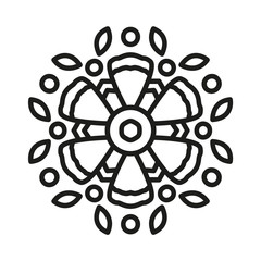 Simple Mandala Shape. Vector.