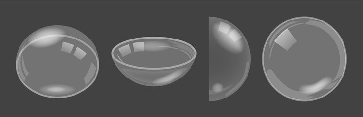 lens and contact lens vector / icon / glass