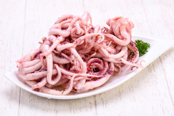 Marinated squid tentackle