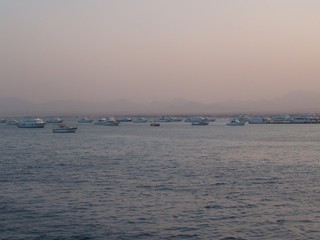 Boats on the river nile