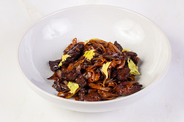Soba with beef