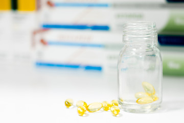 Medicine pills or capsules