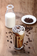 coffee with seeds and milk
