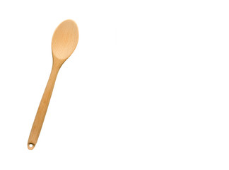 wood ladle and wood fork  isolated on white background. wood spoon and wood fork  of kitchen equipment 
