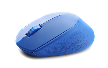 Color computer mouse on white background