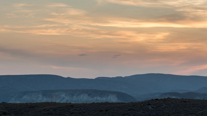 Sunset sky background at Almeria desert