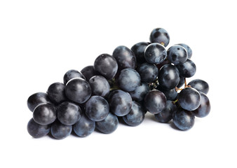 Bunch of fresh ripe juicy grapes isolated on white