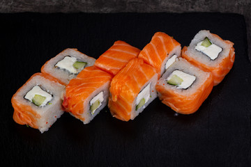 Japanese roll with salmon