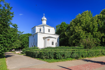 Church of St. George On Yaroslav Courtyard in Veliky Novgorod, Russia 