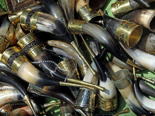 Ritons / Original goblets in the form of horns in Tbilisi