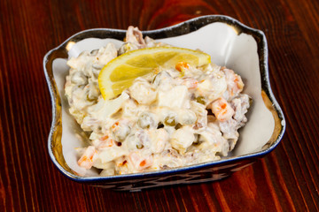 Traditional Russian salad