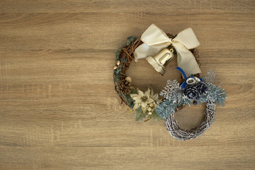 Close-Up Of Wreath Hanging On Door