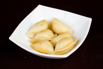 Russian dumplings with meat