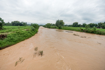 flash flood at Nan, Thailand