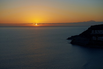 sunset at the ocean, Canary island