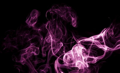 Purple smoke on black background