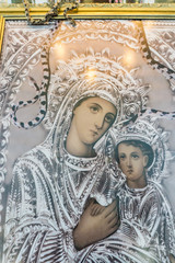 Dormition Day of Virgin Mary, August 15th in Arginia village in Kefalonia Greece. Holly snakes of Virgin Mary appear every year in Arginia, attracting large numbers of devout Christians