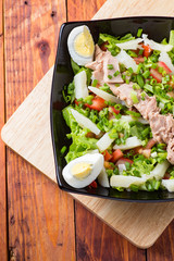 Tasty salad with fish