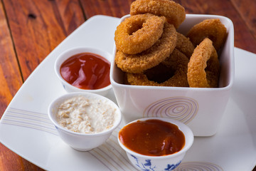 Fried squid rings