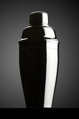 Cocktail shaker. Isolated on Black gradient background