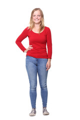 Fototapeta premium Full body caucasian woman