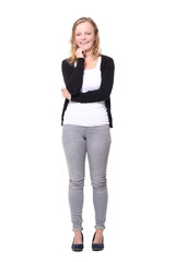 Full body caucasian woman