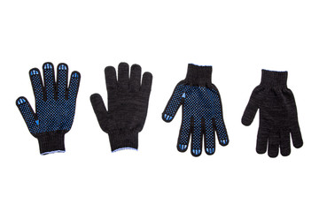 Work gloves on white background