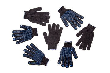 Work gloves on white background