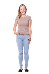 Obraz premium Full body caucasian woman
