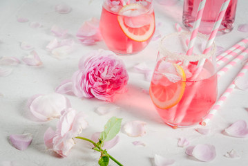 Light rose cocktail, rose wine