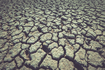 Cracked earth, clay loam as background or backdrop